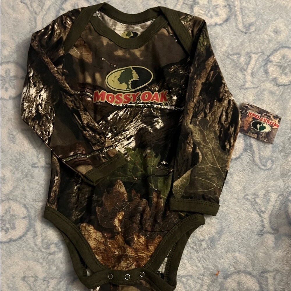 Mossy Oak Green and Brown Camouflage Infant Bodysuit